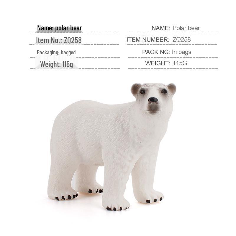 Cognitive Marine Animal & Polar Bear Toy Figurines Set for Early Childhood Education