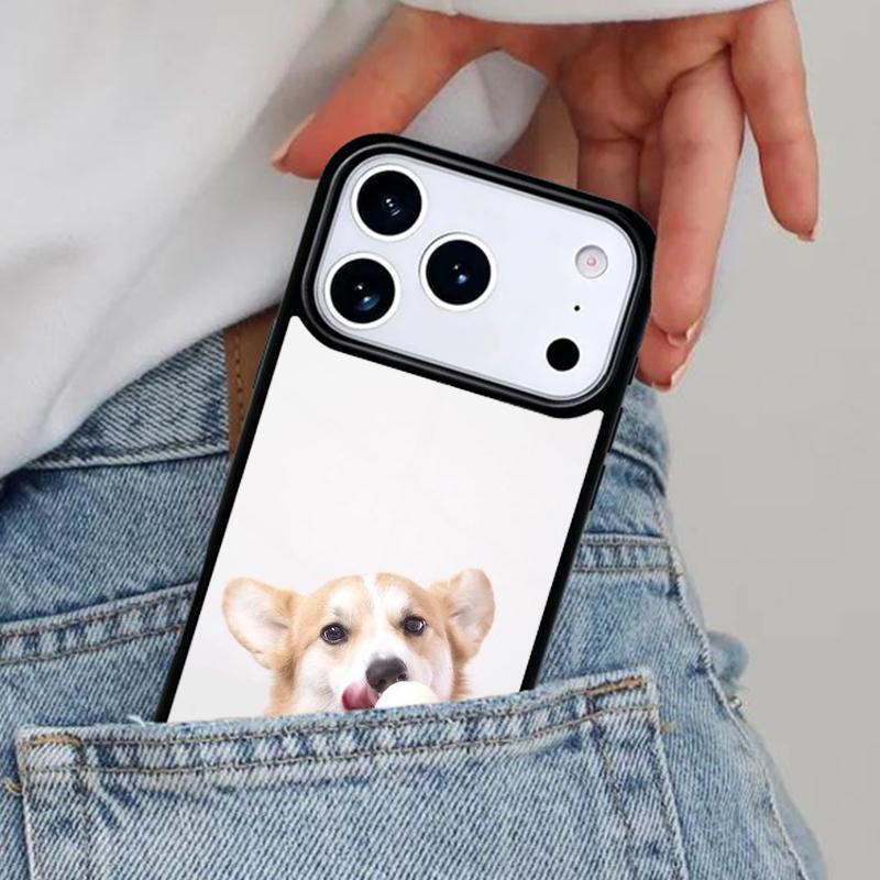 Corgi Dog and Bubble Tea Phone Case for iPhone 16e 15 14 13 12 17 Pro Max Plus Air 17pro Cover Coque