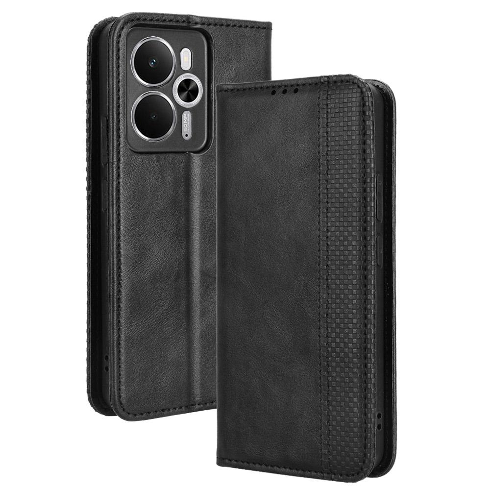For Realme 14T 5G/14 5G Leather Case Wallet Stand Retro Texture Phone Cover
