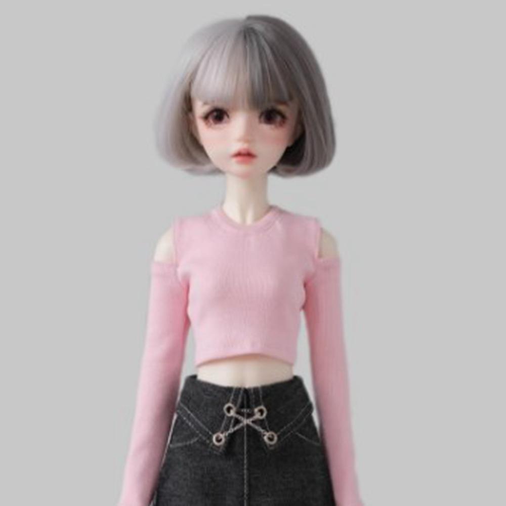 Fashion Off Shoulder Top T-shirt Mini Princess Skirt Clothes for 1/4 BJD 45cm Dolls