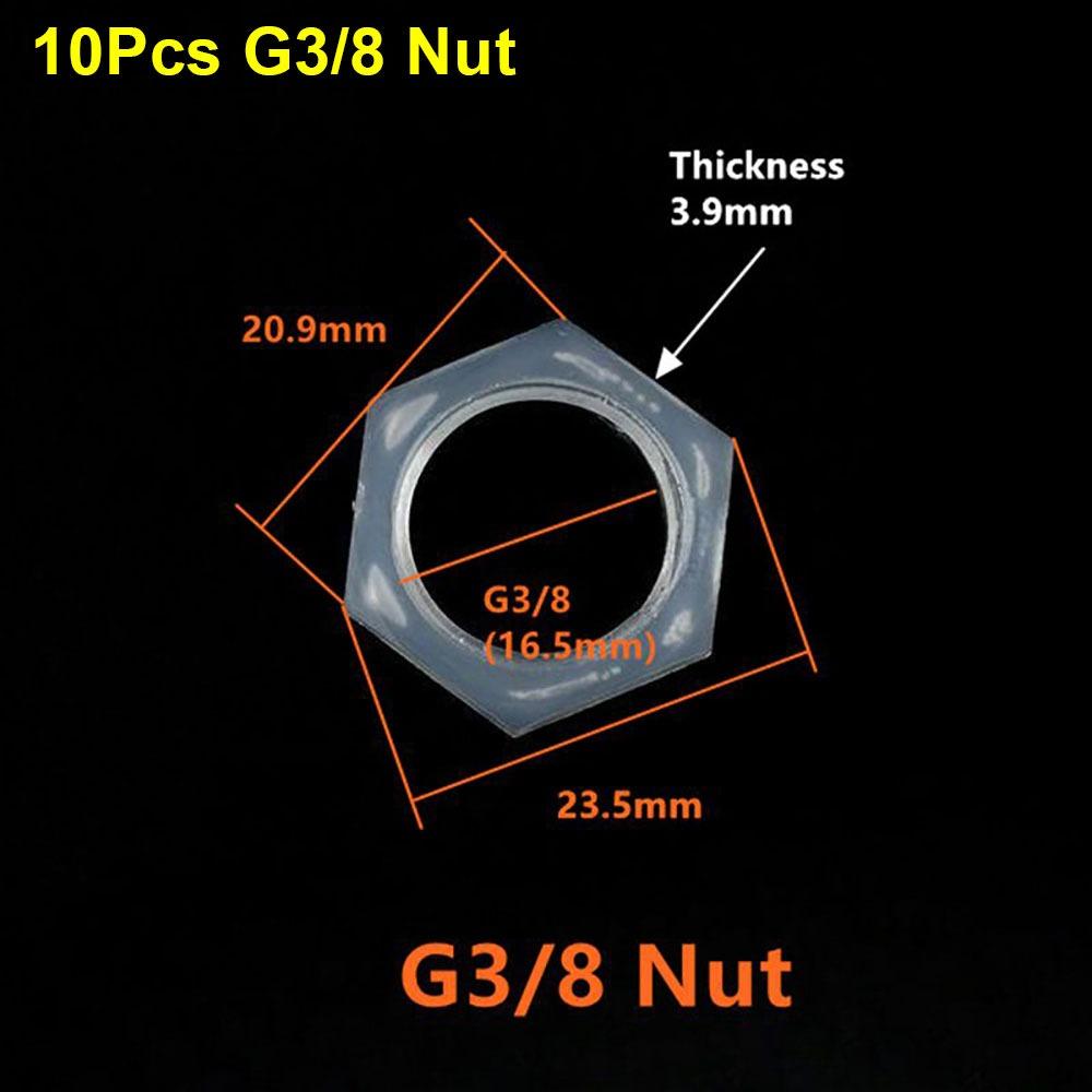 10Pcs M6-G1/2 To 2.4-11.1mm Water Hose Joint for Aquarium Fish Tank Fittings