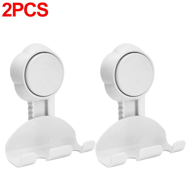 Wall Mounted Suction Cup Hooks Shower Razor Holders Removable Waterproof Storage Hook Bathroom Kitchen Towels Hanging Rack