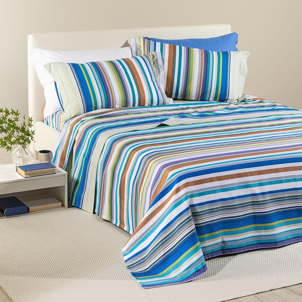 Bristol Cotton Blossom Summer Bedspread In Piquet Cotton
