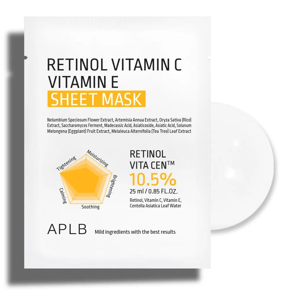 APLB Retinol Vitamin C Vitamin E Sheet Mask 25ml*10ea