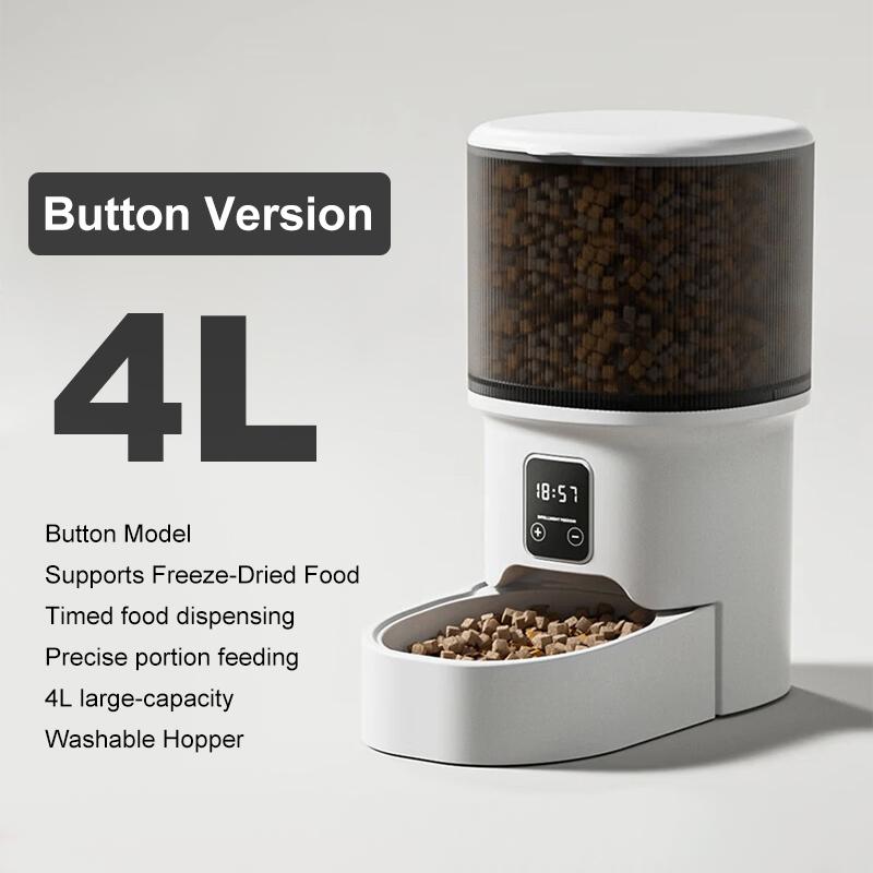 4L WiFi Smart Automatic Pet Feeder with App Control, Auto Cat Dog Food Dispenser for Bulk