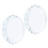 2PCS Nail Art Palettes Color Mixing Toning Glass False Eyelash Glue Hold Makeup Pallet