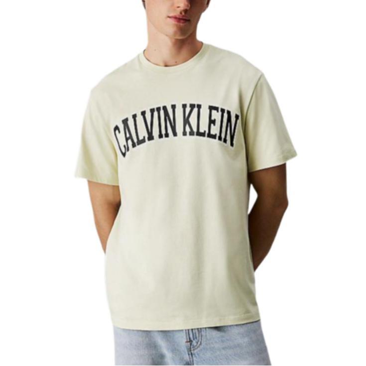 

Calvin Klein Letter Minimalist Loose Round Neck Short Sleeve T-Shirt Men Tops Yellow-Green LV04RB847G-NF1 XS