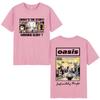 O-Oasis T-Shirts British Rock Band Vintage T-shirt Mens Clothing Cotton Casual Short Sleeve T Shirts Tops Streetwear Fans Gift