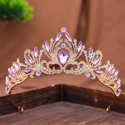 European Baroque Retro Rhinestone Luxurious Bride's Crown Headwear Wedding Dress  Princess Hair Crown  Dress Accessories