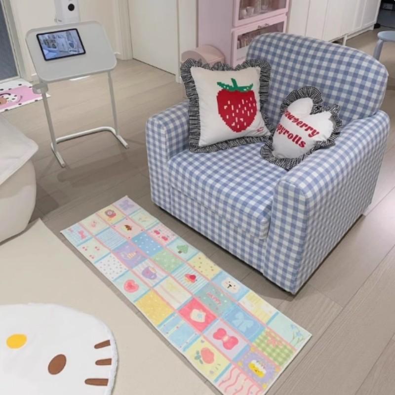 Outdoor Bedside Rug Cartoon Stripe Cute Bedroom Bedside Hallway Laundry Window Rug Home Decor Floor Mats Outdoor