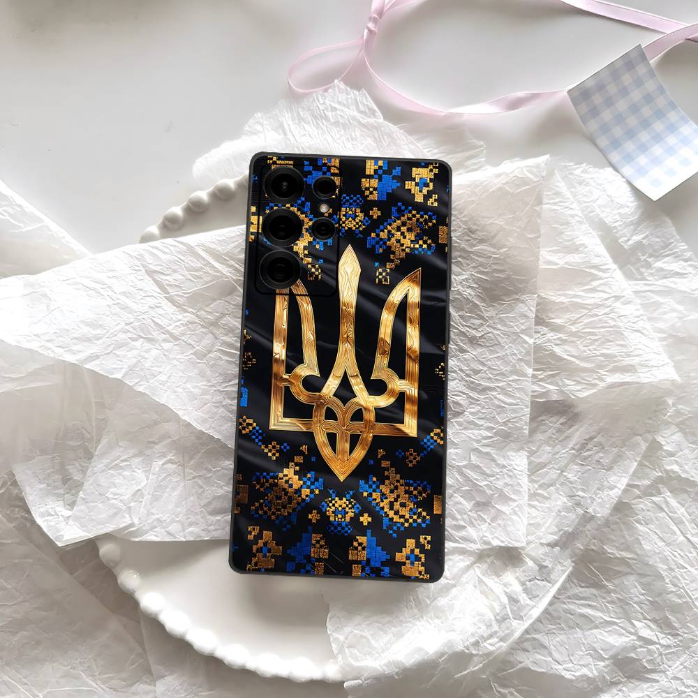 U-Ukraines Flag Phone Case For Samsung S 24 Fe 25 Ultra Plus 20 Lite 21 30 22 23 24 22 Ultra 5G Fundas