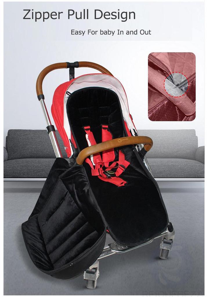 Warm Windproof Stroller Sleeping Bag & Foot Cover: Thick Cotton Pad for Autumn/Winter