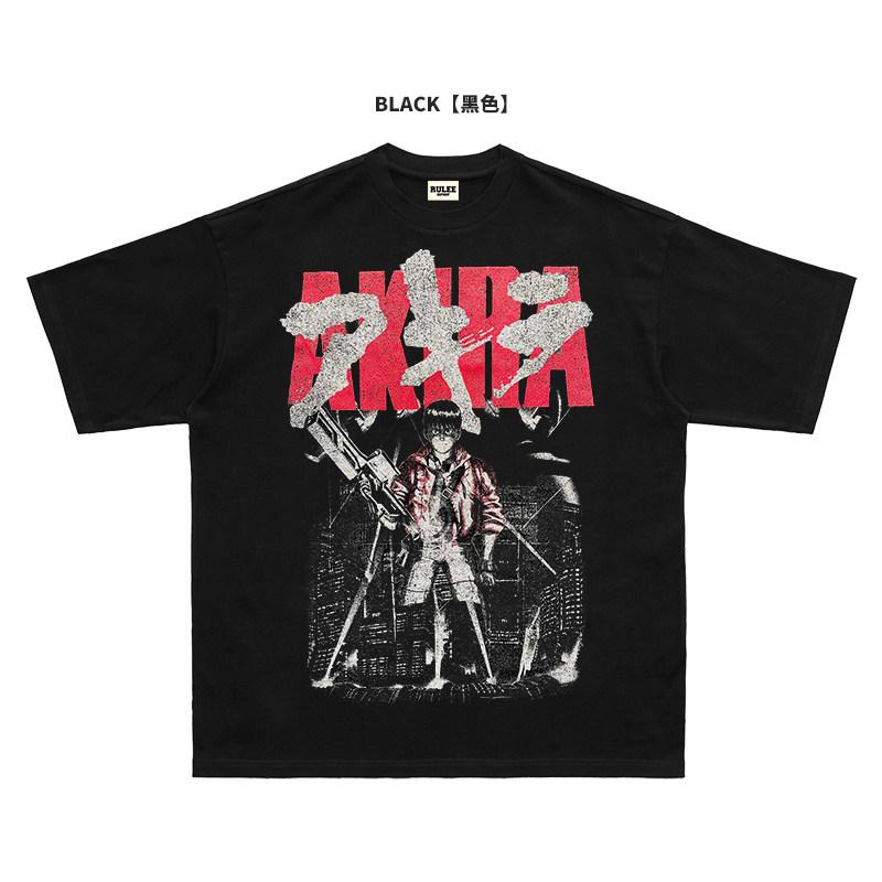 

2026 Summer New Style AKIRA High-Quality Hip-Hop Street Comfortable Men s Round-neck Printed T-Shirt S