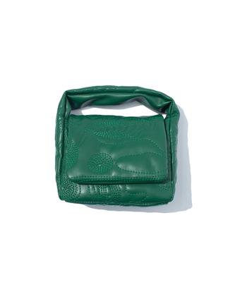 [FCE] TECH LEATHER CONTOUR MINI POUCHGreen