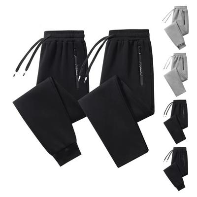 Men Sport Pants Loose Ankle-banded Zipper Pockets Drawstring Elastic Waist Soft Breathable Gym Traning Jogging Sweatpants Long Trousers