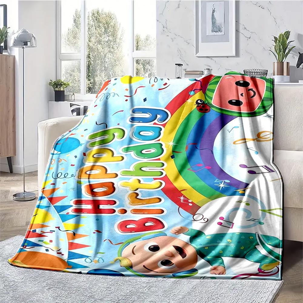 Coperta Stampata a Tema CoComelon - Perfetta per Divano, Letto, Viaggi e Uso Esterno | Lavabile in Lavatrice, Accogliente e Durevole.