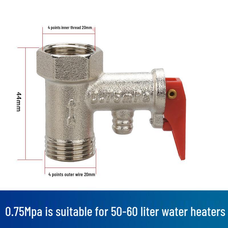 Haier Midea Smith Electric Water Heater Pressure Reducing and Relief Valve for Small Kitchen Boilers