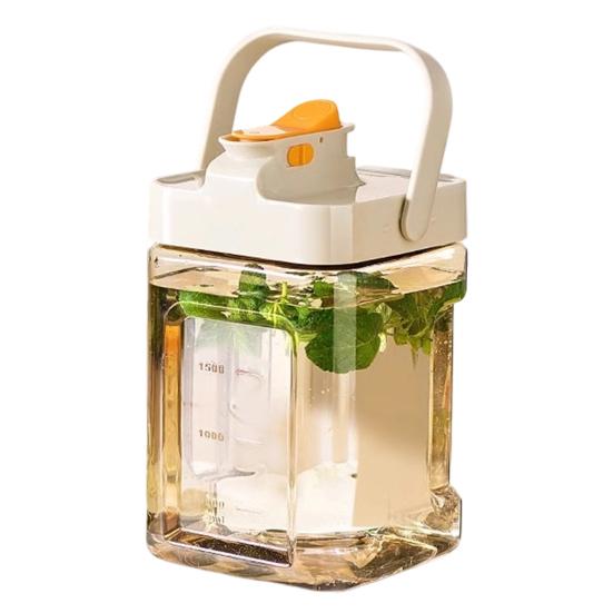 

Cold Brew Pitcher with Spigot 2.5/3.5L Large Capacity Plastic Water Dispenser for Juice & Iced Tea Leak-Proof Beverage Jug for Home Party Outdoor 2.5L теплый белый