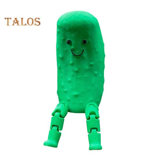 

Pickle Pals Desk Buddy 3D Printed Pickle Pals Decoration с шарнирными ножками Гибкая игрушка-фиджет для любителей солений Украшение стола 1pc