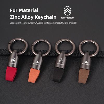 Breloczki do kluczy w stylu samochodowym Pierścień na klucze ze stopu cynku Do Citroen C3 C5 AIRCROSS C5X C4 Cactus e-C4 X e-C3 Berlingo C-Elysee C1 C-Crosser C6 54A