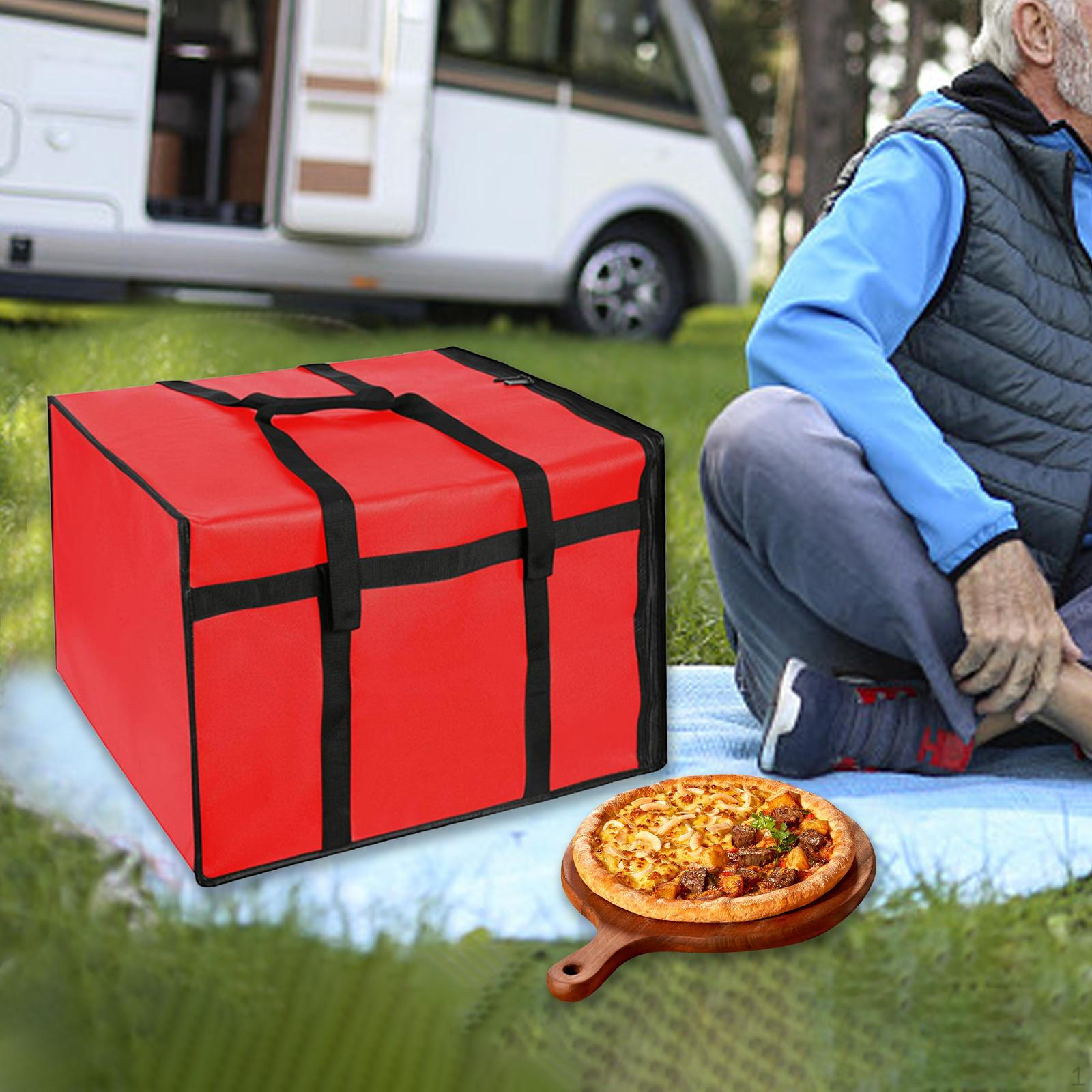 Изолированная сумка-переноска для пиццы коробка для продуктов легкая для общественного питания на двух молниях 50cmx50cmx205cm 1190₽