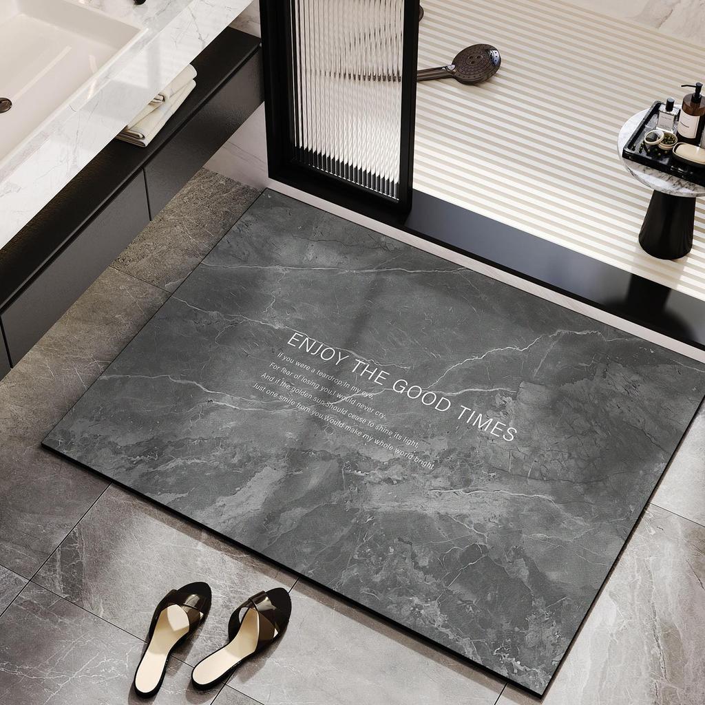 Luxury Diatomaceous Earth Bathroom Floor Mat: Absorbent, Quick-Drying, Dirt-Resistant, Non-Slip