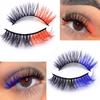 6 Pair False Eyelashes Self Adhesive Colored Lashes Fluffy Handmade Dramatic Decoration Eye Lashes Set for Cosplay