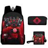 Skibiditoilet Toilet Man Schoolbag Backpack Satchel Pencil Bag Backpack Three-Piece Set Animation Printing