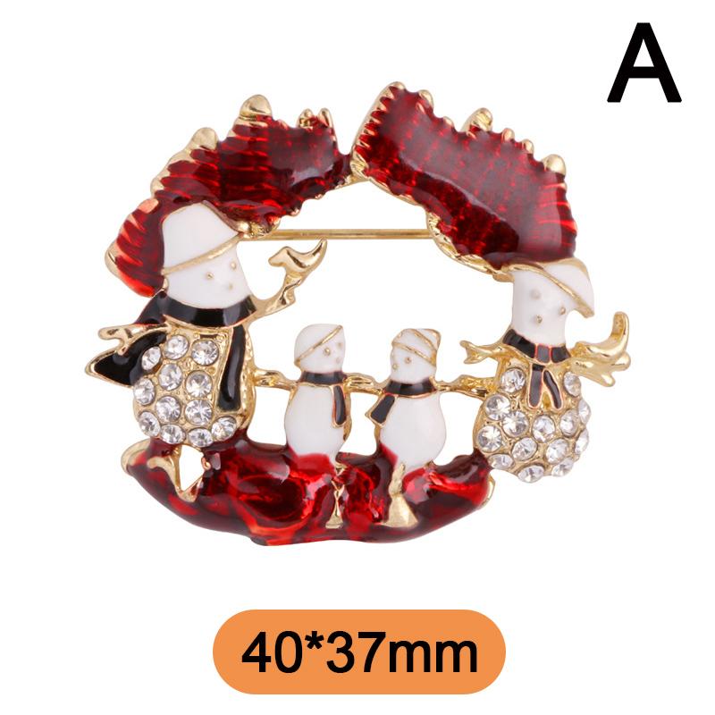 

1 шт. Подарки для вечеринок Брошь Булавки Ювелирные украшения Рождественские коллекции Санта-Клауса женские