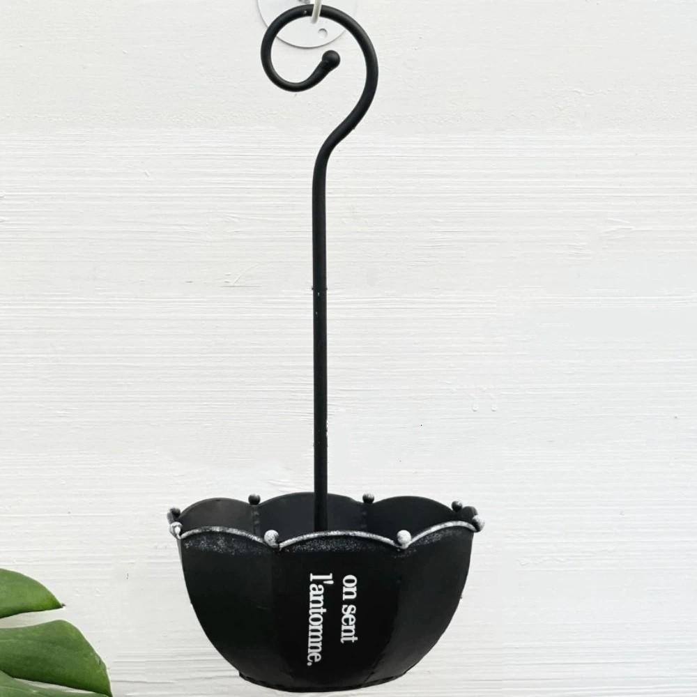 Vintage Wall Mounted Planter European Styles Flower Basket Creative Flowers Container Balcony чёрный