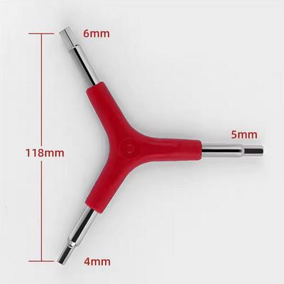Y-klíč 3cestný imbusový klíč vnitřní šestihranný klíč 4/5/6 mm pro venkovní kempování, cyklistiku, horské kolo, kolo, nástroj pro údržbu a opravu