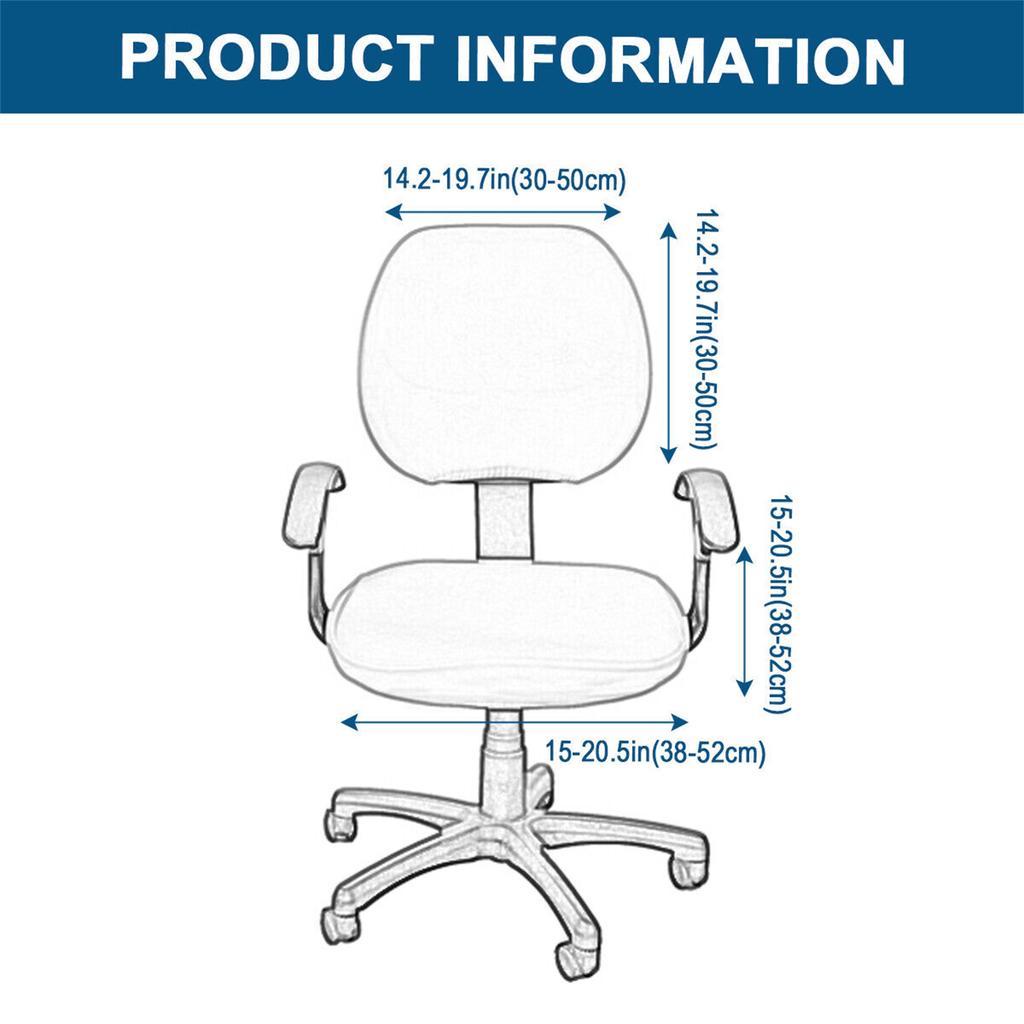 Office Chair Cover Stretchable Elastic Covers Backrest Coverings Cushion Protectors Desk Computer Chair Slipcover