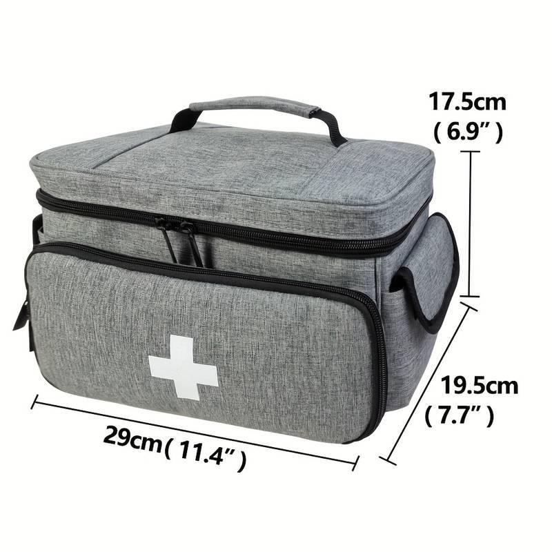 Portable Family First Aid Medicine Organizer Bag