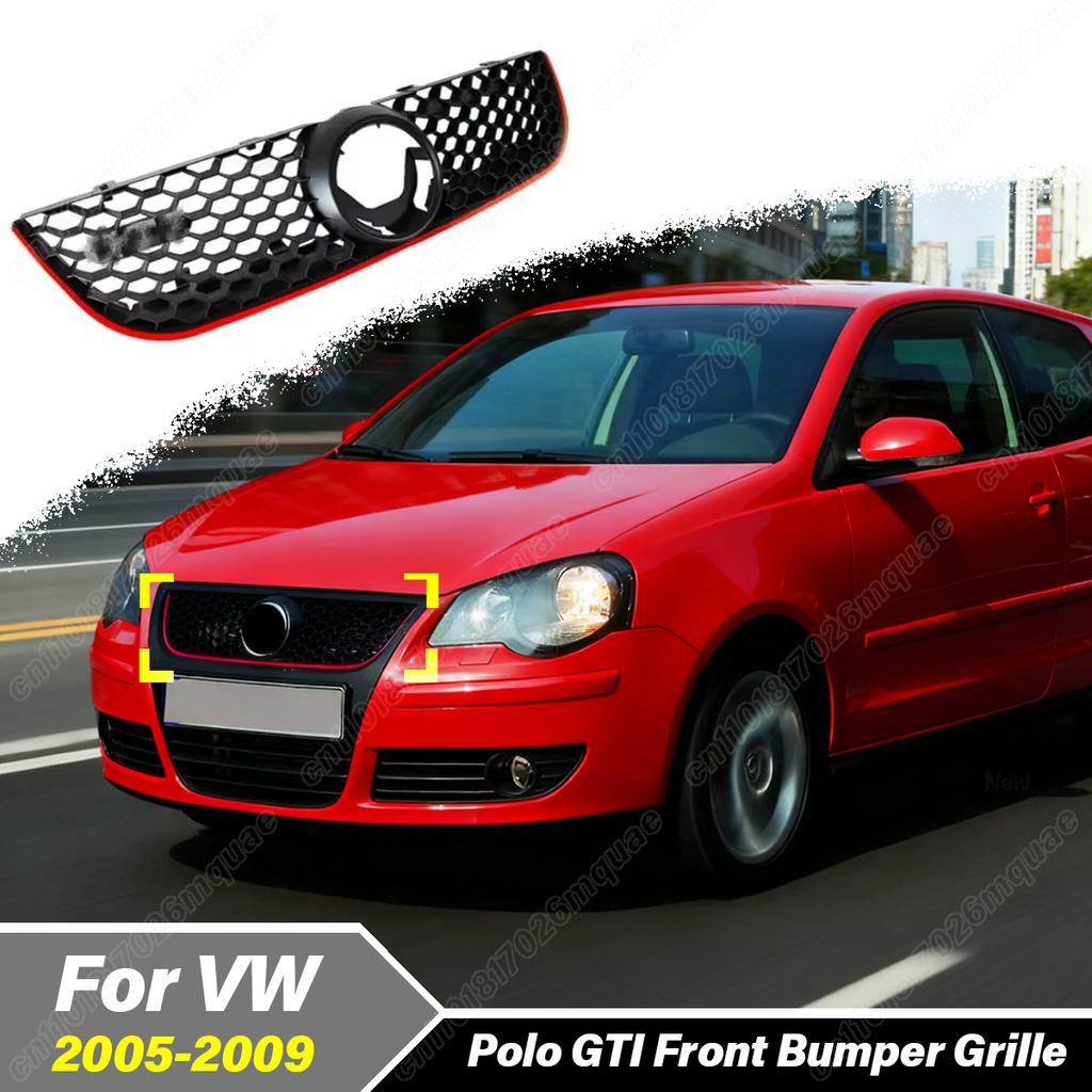 For Volkswagen Polo GTI 2005 2006 2007 2008 2009 Automobile Front Air Intake Grille Water Tank Protective Cover Decoration Kit