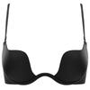 Black Plunge Bra with Deep V Neckline Underwire Push Up Lingerie for Low Cut Outfits