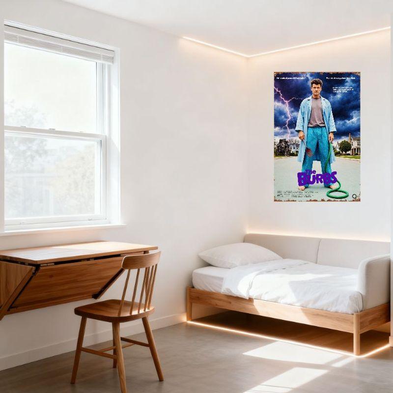 The Burbs Movie Poster Tin Sign Retro Metal Plaque Vintage Comedy Home Decor for Bar Man Cave Wall Art