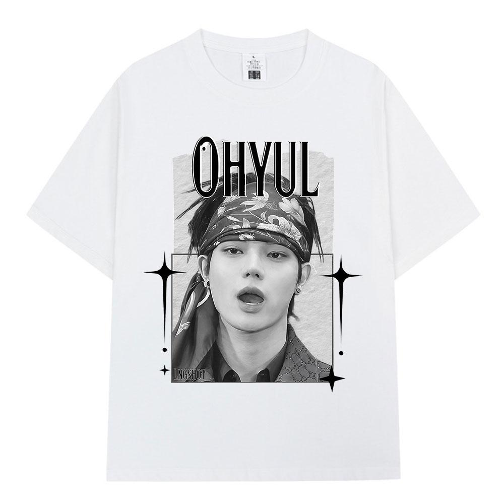 Korean Kpop Hip Hop  T-shirt Men's Women Clothing Fashion Oversized Cotton Casual Short Sleeve Tops Fan Gifts