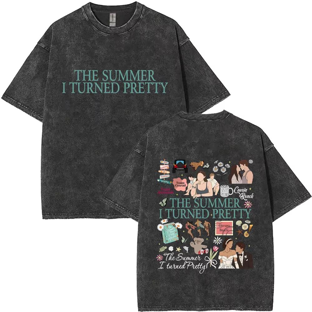Washed Vintage TV Play The Summer I Turned Pretty Team Jeremiah Cousins Beach Tshirt Mens Women Casual Cotton Crewneck T Shirt