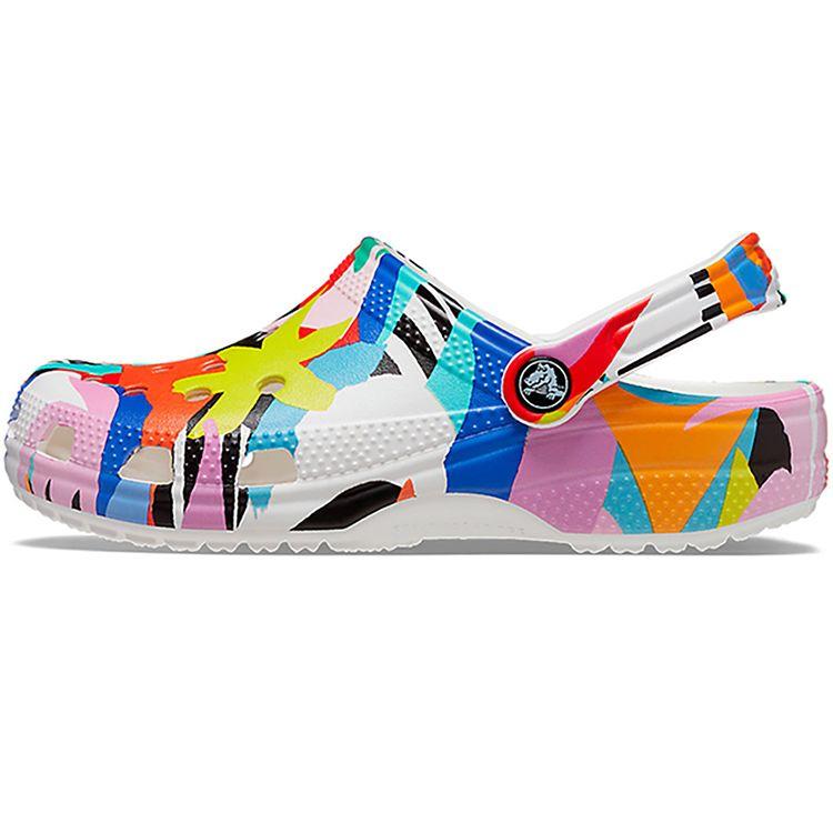 Crocs EVA Classic Resort Style Clogs Unisex Footwear Colorful White 207849-94S