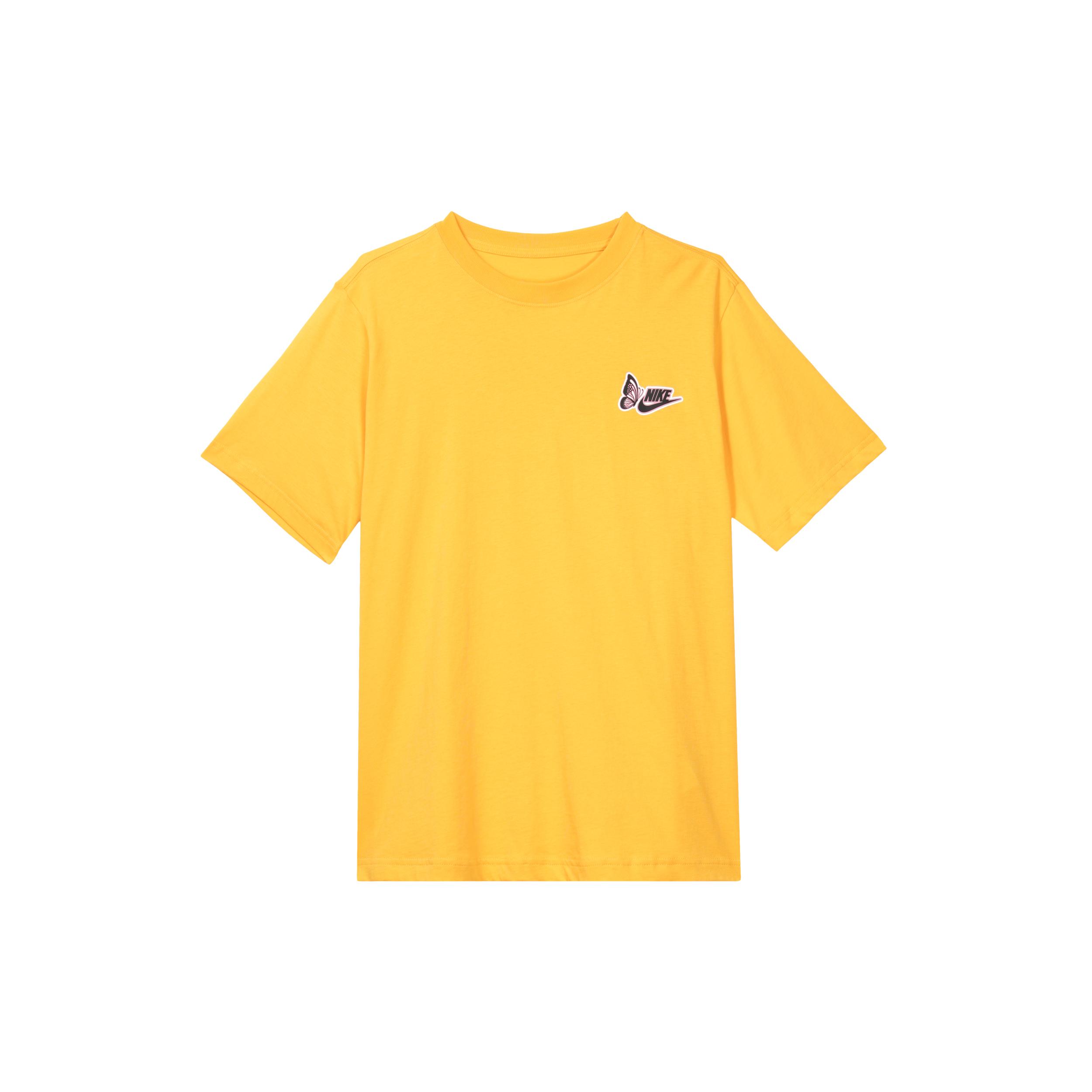 

New Nike Set in Sleeve T Shirt Women s Yellow FD2548-739 XL