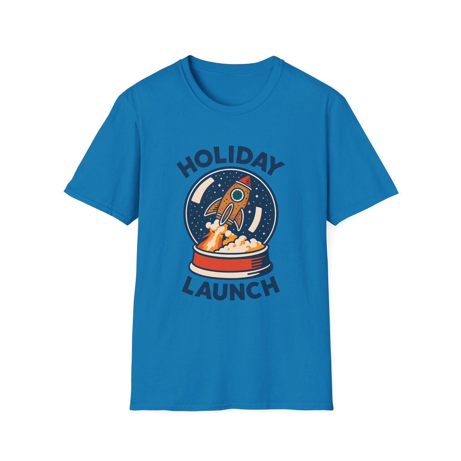 Unisex Softstyle T-Shirt Mens Womens Tees Top Gingerbread Rocket Snow Globe Christmas Holiday M