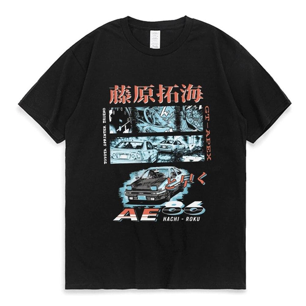 

Initial D Unisexga Hachiroku Shift Drift унисекс футболка Takumi Fujiwara Tofu Доставка в магазин AE86 Женская футболка унисекс с коротким рукавом