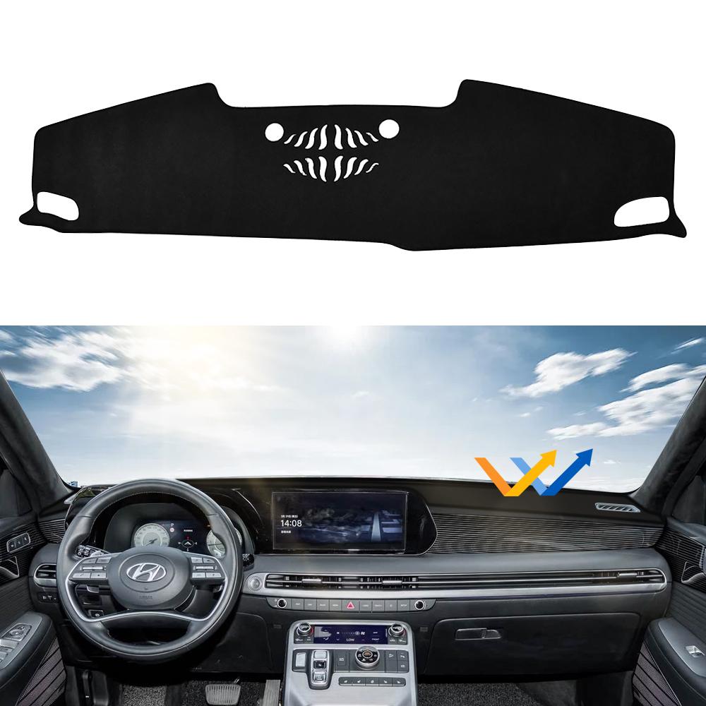 LHD Car Dashboard Cover Mat Pad for Hyundai Palisade 2020-2024 Anti-UV Dash Sunshield Protect Carpet without HUD Anti-Reflective