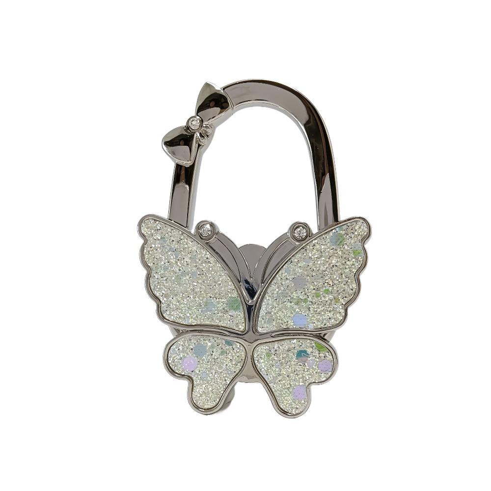 Fashion Butterfly Handbag Hook for Women Foldable Portable Purse Hook Creative Durable Bag Hanger for Table