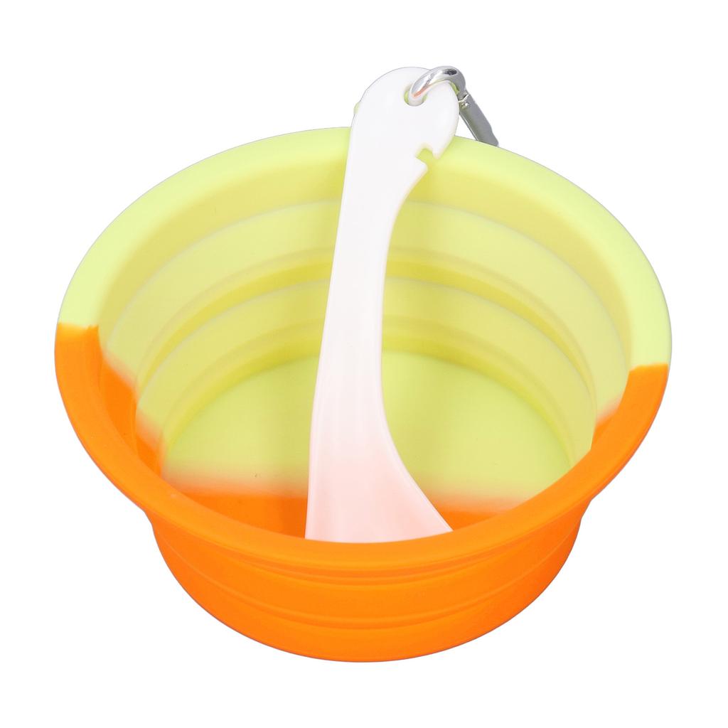 Faltbarer Napf für Haustiere Tragbarer Spülmaschinenfester Silikon-Reisenapf mit Haken für Hunde Katzen