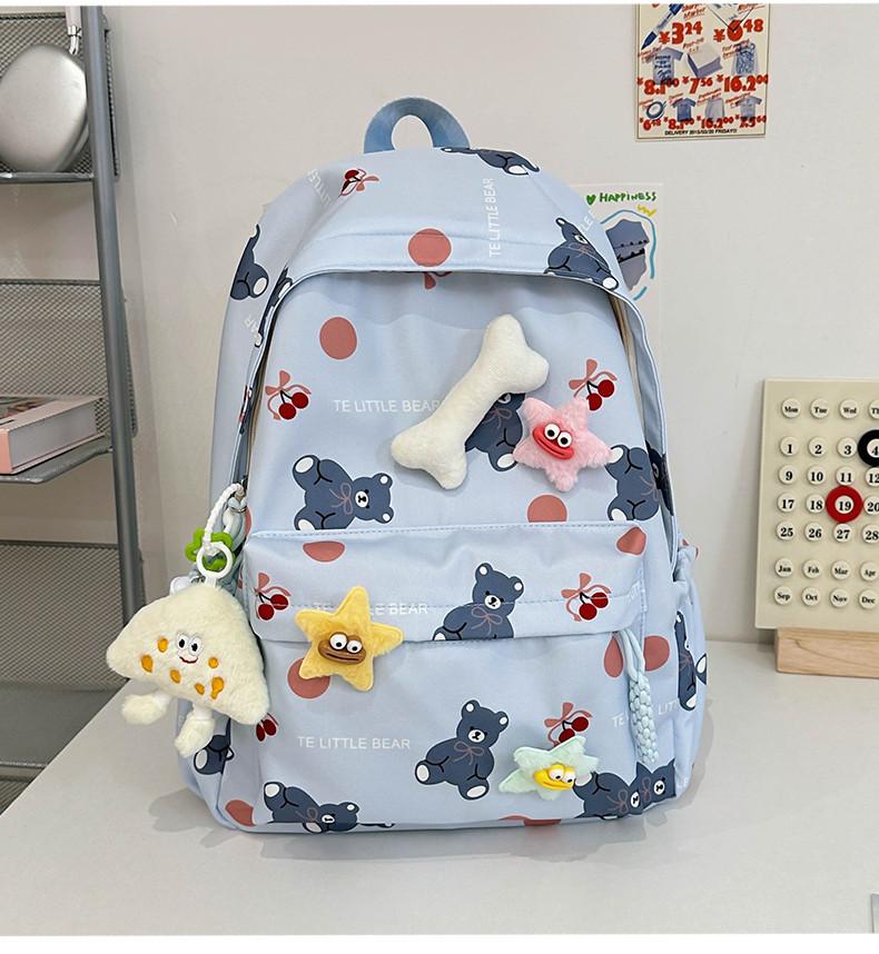 Trendy New Pink And Blue Casual Backpack For School With Adorable Prints And Spacious Design