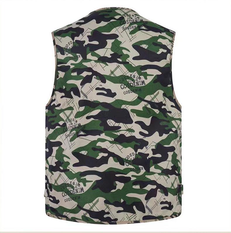 Gilet Mimetico Multitasche Resistente all'Usura da Uomo per Pesca, Fotografia e Lavoro all'Aperto.
