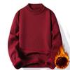 Autumn and Winter Men's Thick Half High Neck Velvet Sweater Solid Color Middle Neck Knitted Sweater Trendy Korean Version Men's Primer