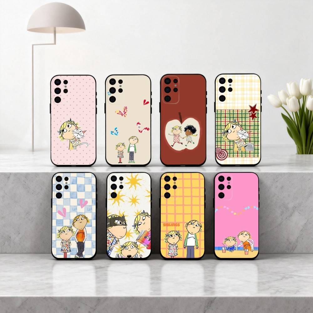 C-Charlie-E and L-Lola-A Phone Case For Samsung S25,S24,S21,S22,S23,S30,Ultra,S20,Plus,Others Soft Black Cover