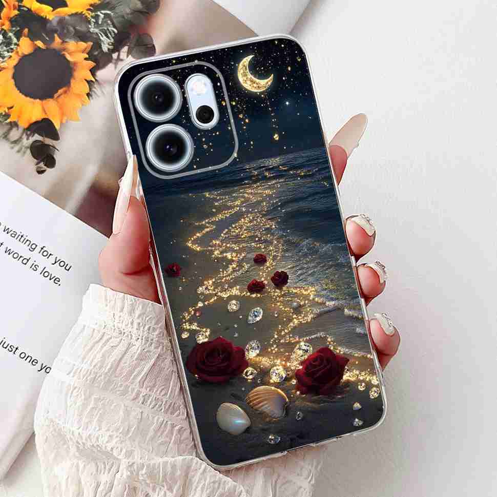 Für Oppo Reno14 F 5G CPH27436.57" Hülle Bunte Schmetterlingsblumen TPU Weiche Silikonhülle Für Oppo Reno 14 F RENO14F Handyhüllen